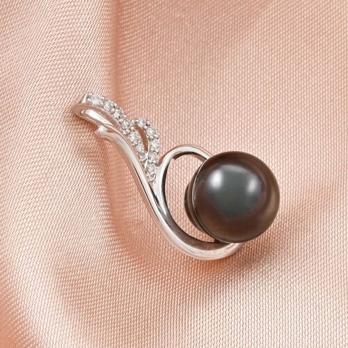 ILIANA zertifiziert und geprüft AAA Tahiti Perle und SI Diamant Anhänger in 750 Weißgold image number 1