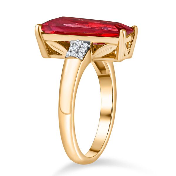 D'Joy Labor Padparadscha Saphir und Zirkon Ring - 5 ct. image number 5