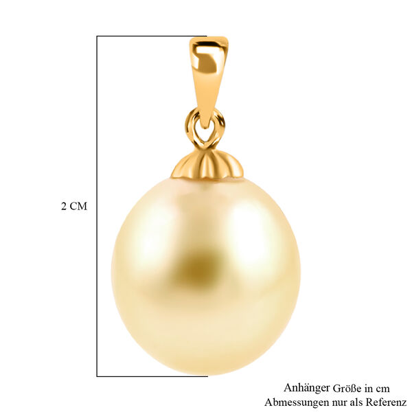 ILIANA goldener S&uuml;dseeperlen-Solit&auml;r-Anh&auml;nger in 750 Gelbgold image number 6