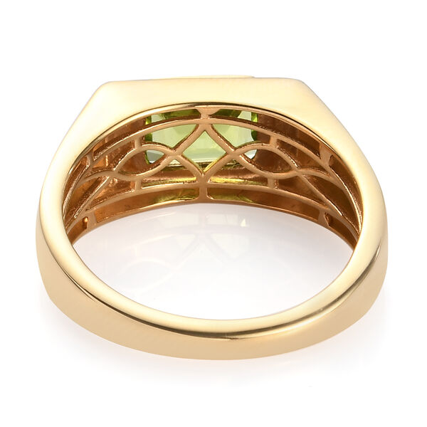 Nat&uuml;rlicher Peridot Ring 925 Silber vergoldet  ca. 2,50 ct image number 5