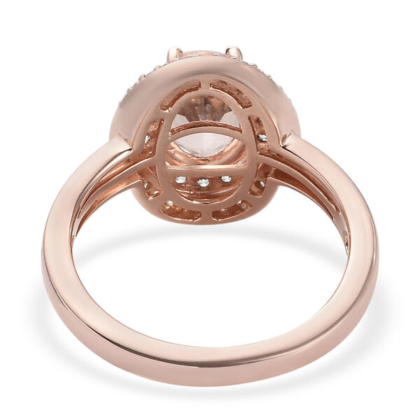 Marropino Morganit und Zirkon-Ring, 925 Silber Ros&eacute;gold Vermeil  ca. 1,60 ct image number 6