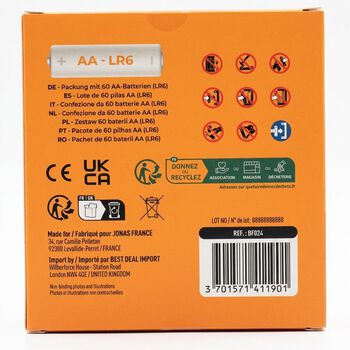 Tekkin Digital Power Alkaline Batterien AA LR06, 60er Set