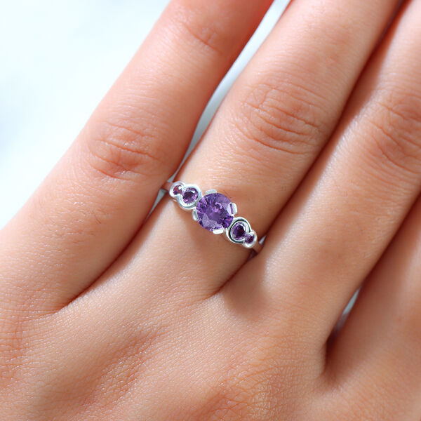 LUSTRO STELLA Amethyst Zirkonia Ring 925 Silber image number 3