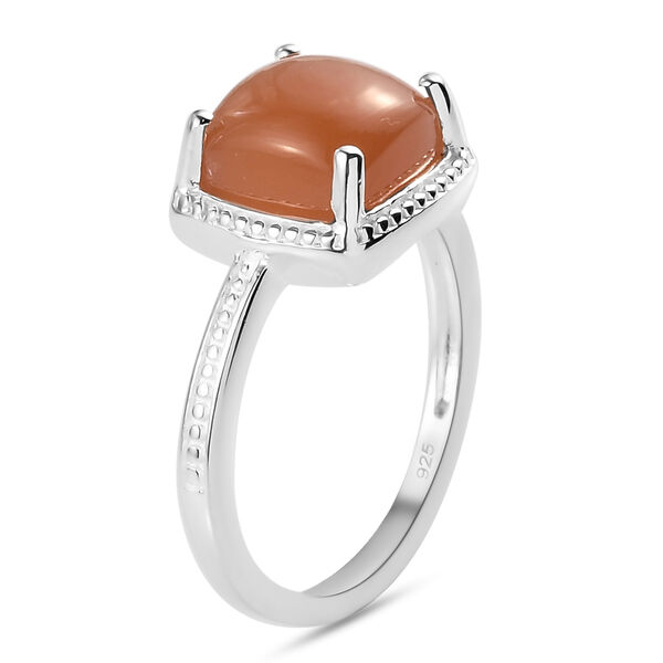 Pfirsich Mondstein Ring 925 Silber  ca. 2,85 ct image number 5