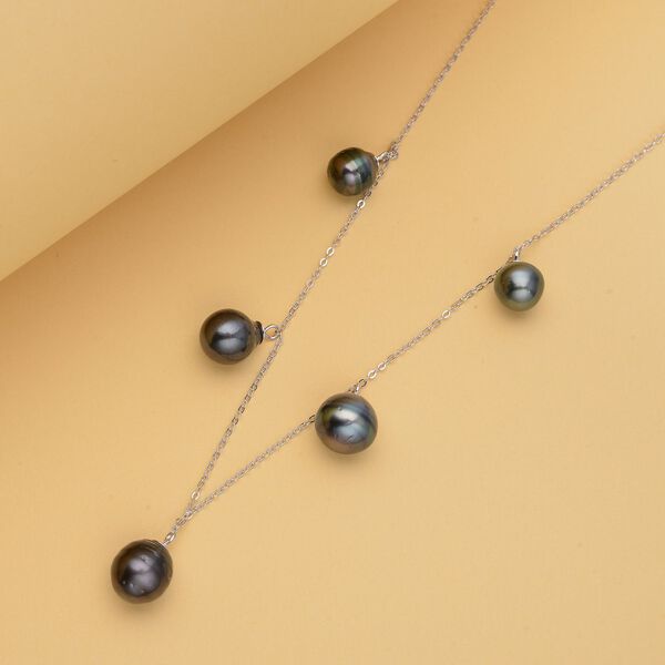 9-12 mm Tahiti-Zuchtperlen Halskette - 30 ct. image number 1