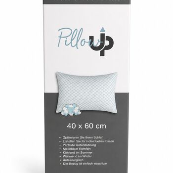 PillowUp Ganzjahreskissen mit k&uuml;hlendem und w&auml;rmendem Komfort, 40x60 cm