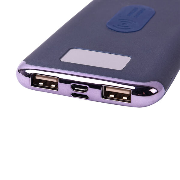 Kabellose PowerBank mit Bildschirmanzeige, 10000mAh, Blau image number 4
