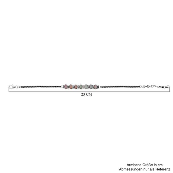 Nat&uuml;rliches, &auml;thiopisches Welo Opal Armband, ca. 19 cm, 925 Silber ca. 2.73 ct image number 5