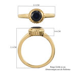 Masoala Saphir Solitär-Ring, 925 Silber vergoldet, 1,29 ct. image number 6