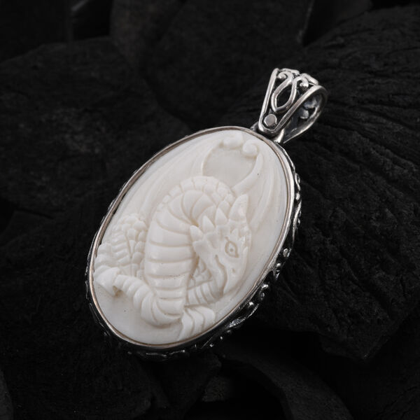 Royal Bali Kollektion - Oxbone Drachen-Anh&auml;nger, reversibel, 925 Silber ca. 9,38g image number 3