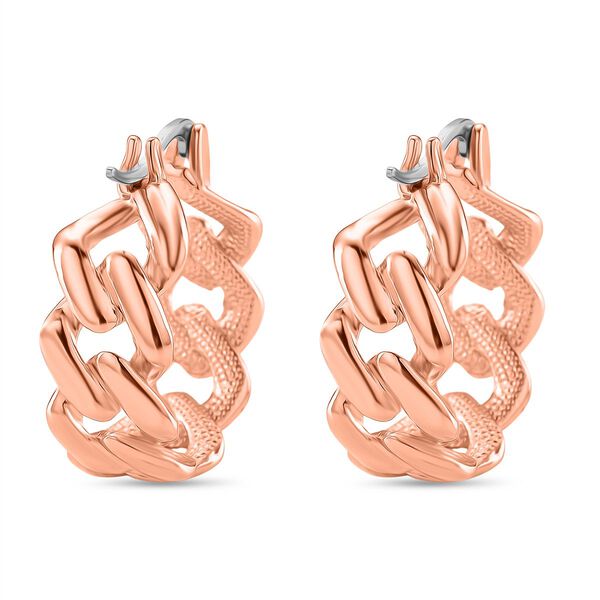 Wei&szlig;er Kristall Ohrringe Nickelfreies Messing, Rosefarben image number 4