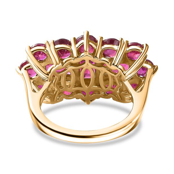 AA Afrikanischer Rubin (Fissure gef&uuml;llt) Ring 925 Silber 750 Gelbgold Vermeil (Gr&ouml;&szlig;e 21.00) ca. 6.74 ct image number 8