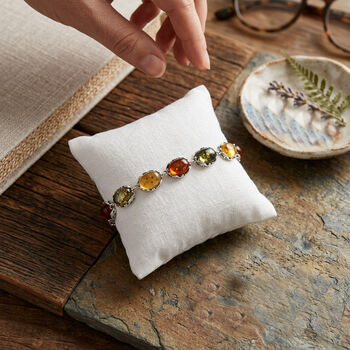 Nat&uuml;rlicher Baltischer Bernstein Armband ca. 19 cm + 2.5 cm Extender, 925 Silber