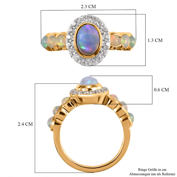 Nat&uuml;rlicher, &auml;thiopischer Opal-Ring - 1,30 ct. image number 7