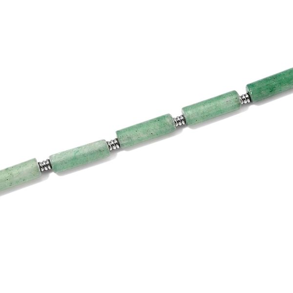 Gr&uuml;ner Aventurin Halskette ca. 50 cm + 5 cm Extender, 316L Edelstahl ca. 62.50 ct image number 3