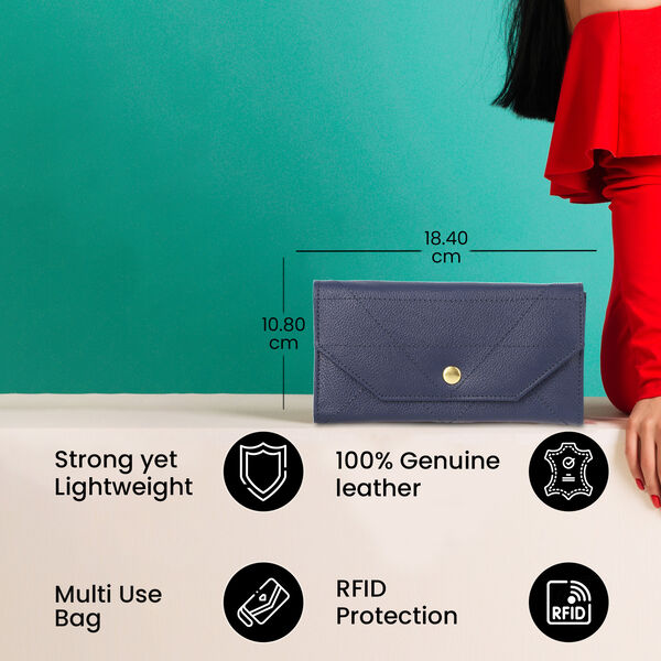 Echtleder Geldb&ouml;rse, RFID gesch&uuml;tzt, Grau image number 3