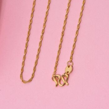 Singapurkette in 999 Gelbgold, 45cm