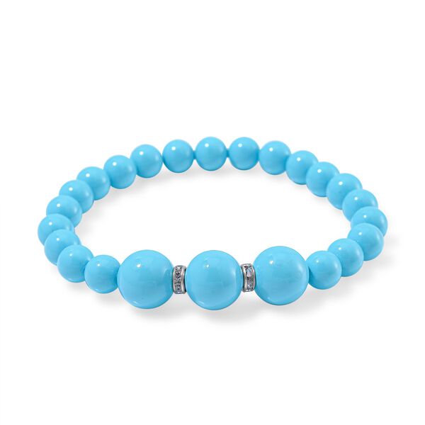 Sleeping Beauty türkisfarbenes Muschelkernperle Schmuckset image number 3