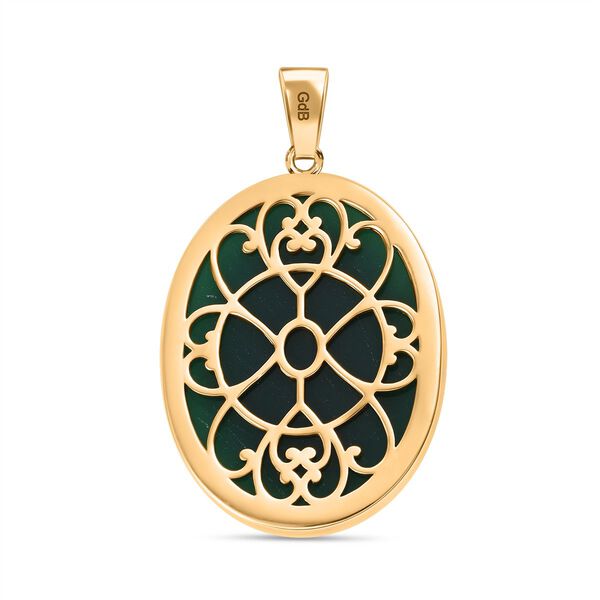 Verde Onyx Anh&auml;nger in Goldton - 68,32 ct. image number 5