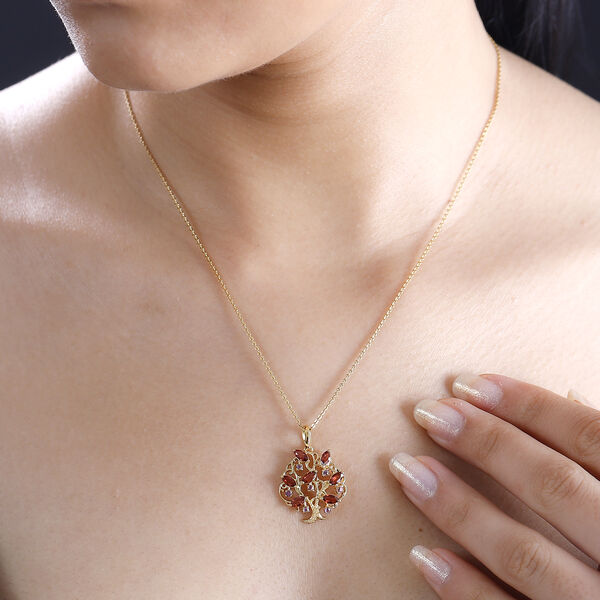 Roter Granat und afrikanischer Amethyst-Anh&auml;nger - 1,23 ct. image number 3