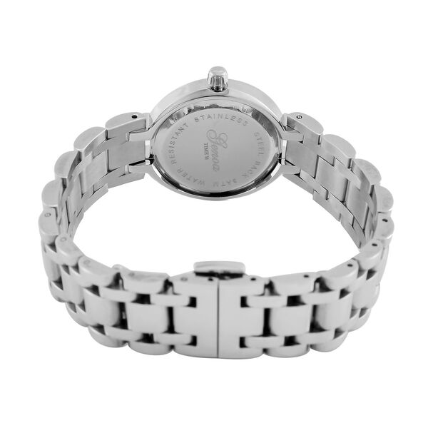 GENOA - Uhr mit japanischem Uhrwerk und blauem Sonnenschliff-Zifferblatt,  Reiner Edelstahl, 20 cm image number 7