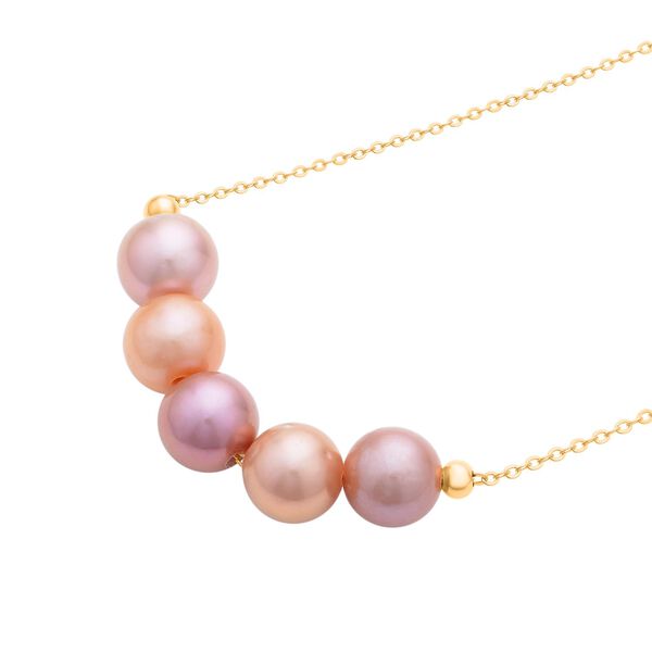 9-10mm mehrfarbige Edison Perlen-Halskette 50cm - 25 ct. image number 4