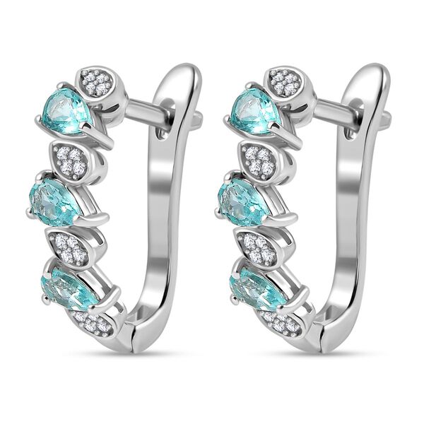 AA Lagunen Apatit und Zirkon Ohrringe - 1,61 ct. image number 4