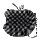 Apple-Clutch mit Kristallverzierung, 15x11,5 cm, Schwarz image number 0