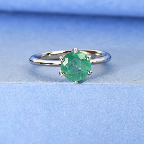 RHAPSODY AAAA Smaragd Solitär-Ring, 950 Platin  ca. 1,30 ct image number 2