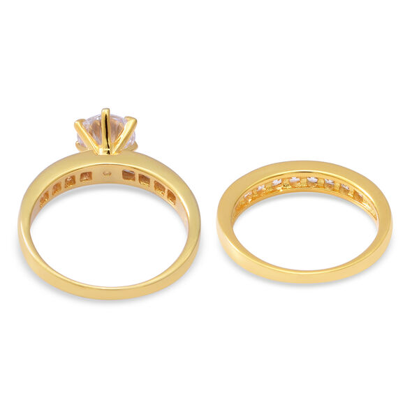 LUSTRO STELLA - 2er- Set Zirkonia Ring 925 Silber vergoldet  ca. 5,57 ct image number 5