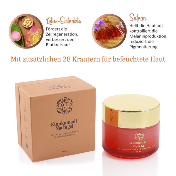 SQIN Botanicals - Kumkumadi Nachtgel und Gesichtscreme je 100ml image number 13