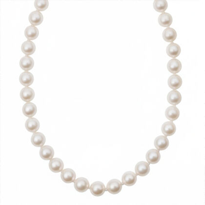 Wei&szlig;e S&uuml;&szlig;wasser Perle Halskette ca. 45 cm 925 Silber rhodiniert