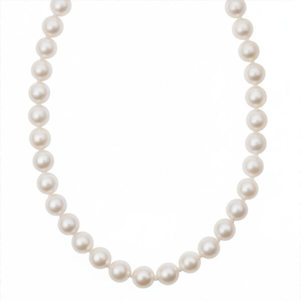 Weiße Süßwasser Perle Halskette ca. 45 cm 925 Silber rhodiniert image number 0