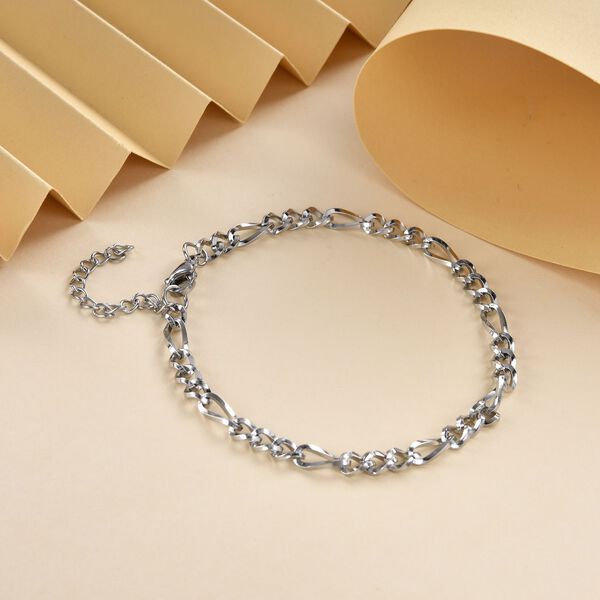 Figaro-Armband, ca. 19 cm, 316L Edelstahl image number 2