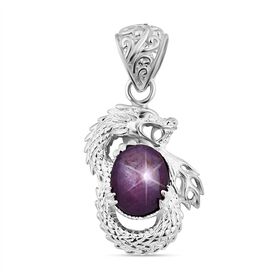 AA Sternrubin Anhänger 925 Silber ca. 6,34 ct.