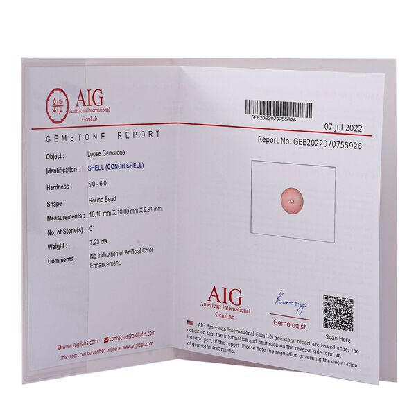 AAA Rosa K&ouml;niginnen Muschelschalen-Halskette, 50 cm - 200 ct. image number 8