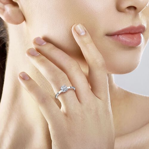 LUXURIANT DIAMOND- IGI zertifizierter SI-GH Labor Diamant Ring in 585 Weißgold- 1 ct. image number 7