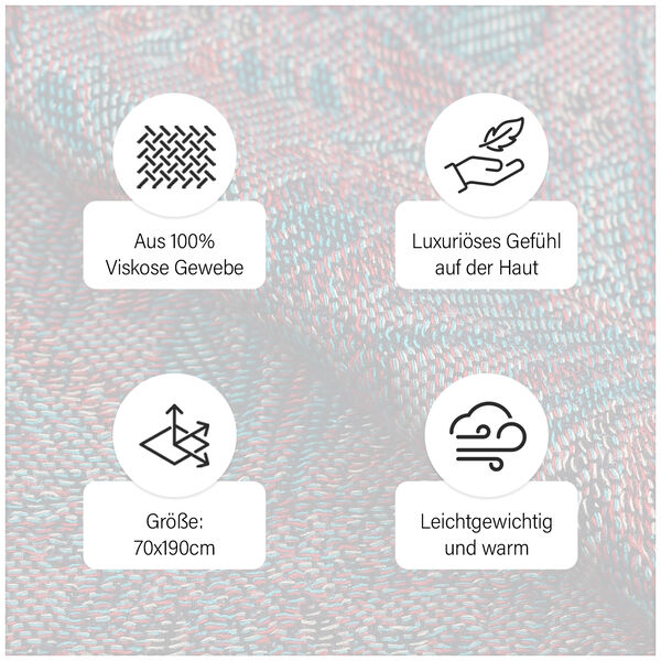 Jamawar Schal aus Viskose, schwarz image number 7