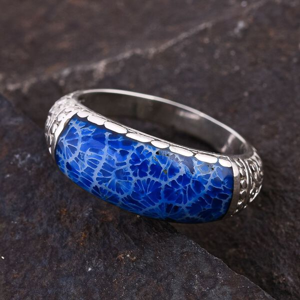Royal Bali Kollektion- Blauer Koralle-Ring - 4 ct. image number 1