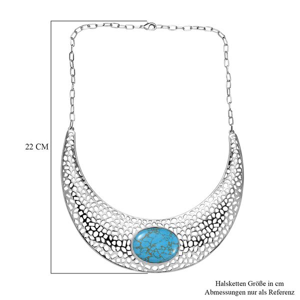 Blaue T&uuml;rkis-Halskette, 45 cm - 59,36 ct. image number 5