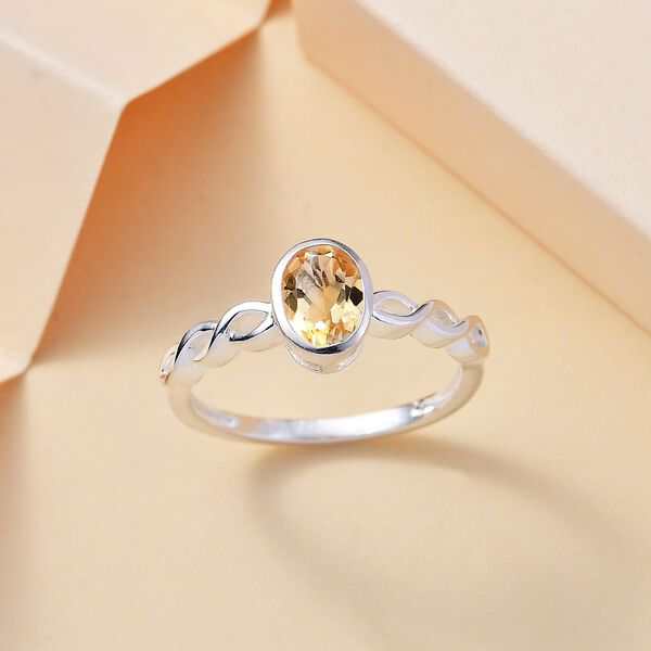 Citrin Ring 925 Silber (Gr&ouml;&szlig;e 17.00) ca. 0,78 ct image number 2