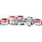 Padparadscha Quarz Triplette-Armband, ca. 19 cm, 925 Silber platiniert ca. 15.57 ct image number 3