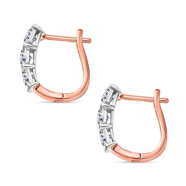 D'Joy zweifarbiges Moissanit Schmuckset, 925 Silber rhodiniert und ros&eacute;vergoldet - 2 ct. image number 8