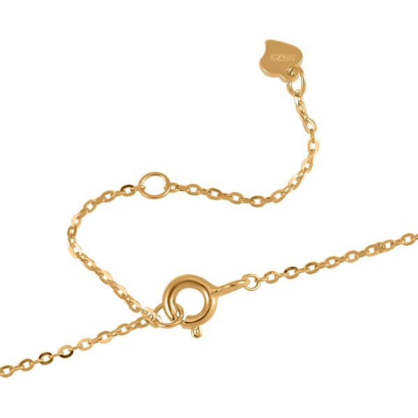 Goldene Muschelkernperle Halskette ca. 43 cm 925 Silber vergoldet image number 5