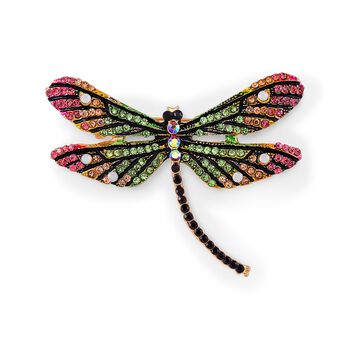 Mehrfarbiger Kristall Brosche Std Gelb