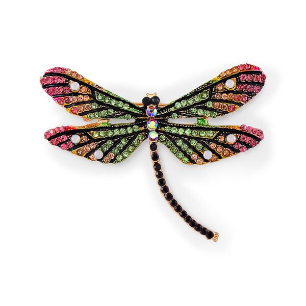 Mehrfarbiger Kristall Brosche Std Gelb