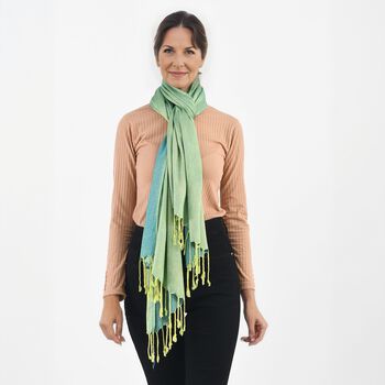 Superweicher doppelgewebter Schal, 70x170 cm, T&uuml;rkis