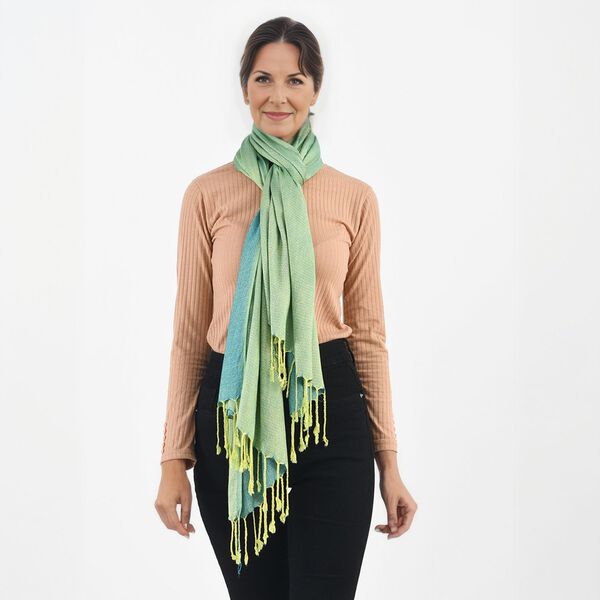 Superweicher doppelgewebter Schal, 70x170 cm, T&uuml;rkis