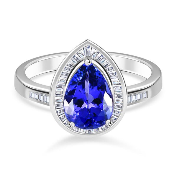 RHAPSODY AAAA Tansanit und VS EF Diamant-Ring in 950 Platin - 2,54 ct.