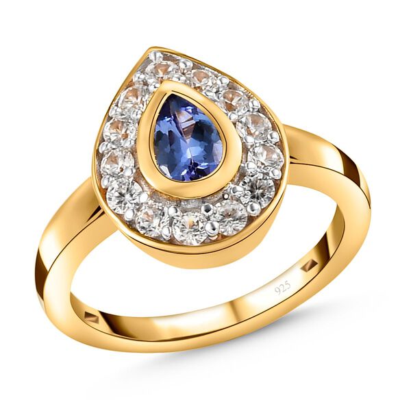Tansanit und Zirkon Ring - 1,04 ct. image number 4